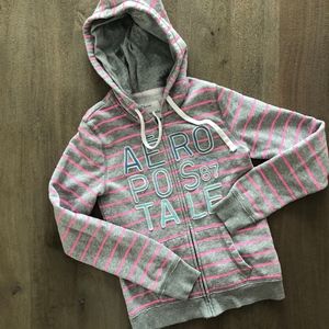 Aeropostale Full Zip Striped Hoodie -C5